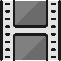 Photography Equipment Film Print Icon from Ultimate Colors Set