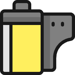 Photography Equipment Film Icon from Ultimate Colors Set