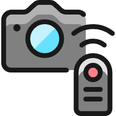Photography Equipment Remote Shutter Icon from Ultimate Colors Set