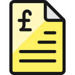 Accounting Document Pound Icon from Ultimate Colors Set