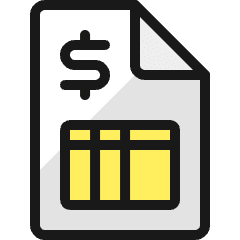 Accounting Invoice Dollar Icon from Ultimate Colors Set