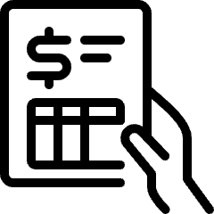 Accounting Invoice Hand Icon from Ultimate Light Set