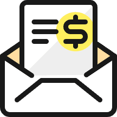 Accounting Invoice Mail Icon from Ultimate Colors Set