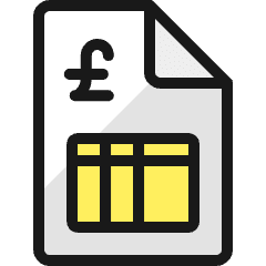 Accounting Invoice Pound Icon from Ultimate Colors Set