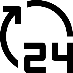 Twenty Four Hour Icon from Nova Line Set