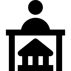 Bank Press Conference Icon from Nova Solid Set