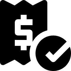 Billing Check Icon from Nova Solid Set