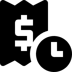 Billing Clock Icon from Nova Solid Set