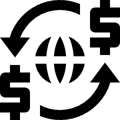 Global Exchange Rate Transaction 2 Icon from Nova Solid Set