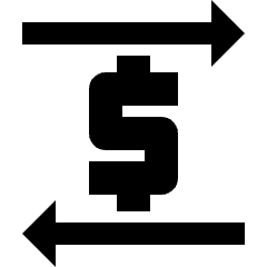 Money Transfer Icon from Nova Solid Set