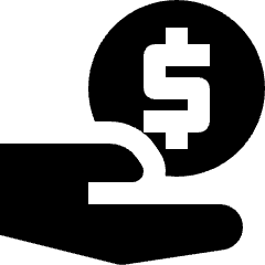 Payment Hand Coin Icon from Nova Solid Set