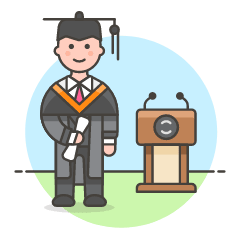 Graduate Student 1 Illustration from UX Colors Set