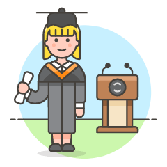 Graduate Student 2 Illustration from UX Colors Set