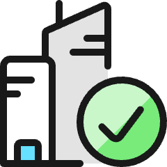 Real Estate Action Building Check Icon from Ultimate Colors Set