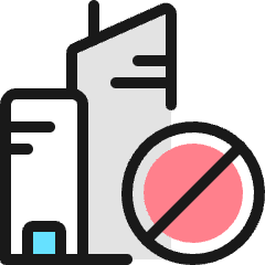 Real Estate Action Building Disable Icon from Ultimate Colors Set