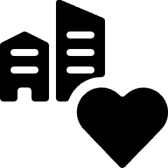 Real Estate Action Building Heart Icon from Ultimate Bold Set