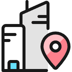 Real Estate Action Building Pin Icon from Ultimate Colors Set