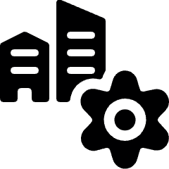 Real Estate Action Building Settings Icon from Ultimate Bold Set