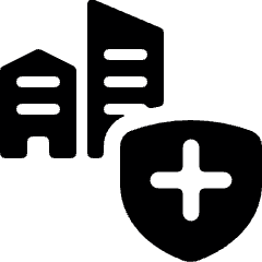 Real Estate Action Building Shield Icon from Ultimate Bold Set