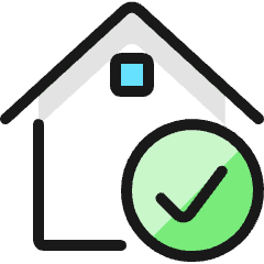 Real Estate Action House Check Icon from Ultimate Colors Set