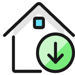 Real Estate Action House Download Icon from Ultimate Colors Set