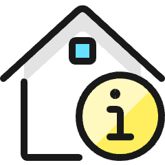 Real Estate Action House Information Icon from Ultimate Colors Set
