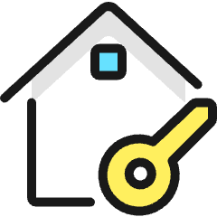 Real Estate Action House Key Icon from Ultimate Colors Set