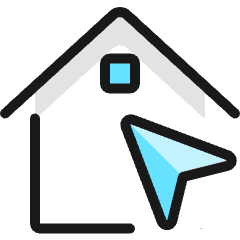 Real Estate Action House Location Icon from Ultimate Colors Set