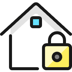Real Estate Action House Lock Icon from Ultimate Colors Set