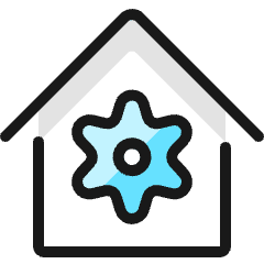 Real Estate Action House Settings 1 Icon from Ultimate Colors Set