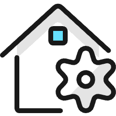 Real Estate Action House Settings Icon from Ultimate Colors Set