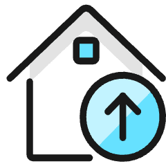 Real Estate Action House Upload Icon from Ultimate Colors Set