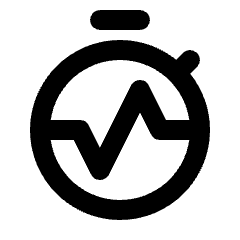 Avg Time Icon from Rounded Line - Streamline Material Set