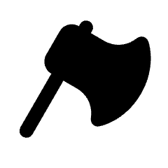 Axe Fill Icon from Rounded Fill - Streamline Material Set