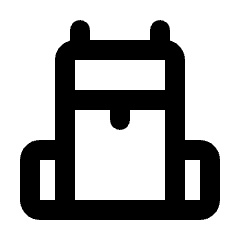 Backpack Icon from Rounded Line - Streamline Material Set