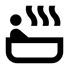 Bath Private Icon from Sharp Line - Streamline Material Set