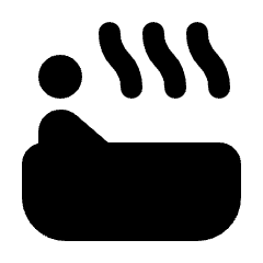 Bath Private Fill Icon from Rounded Fill - Streamline Material Set