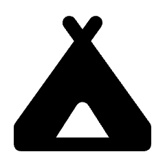 Camping Fill Icon from Rounded Fill - Streamline Material Set