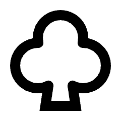 Card Face Clubs Icon from Outlined Line - Streamline Material Set