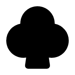 Card Face Clubs Fill Icon from Rounded Fill - Streamline Material Set