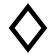 Card Face Diamond Icon from Sharp Line - Streamline Material Set