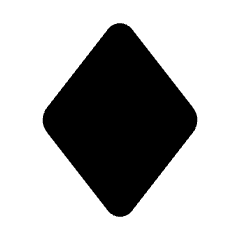 Card Face Diamond Fill Icon from Rounded Fill - Streamline Material Set