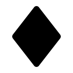 Card Face Diamond Fill Icon from Outlined Fill - Streamline Material Set