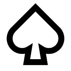 Card Face Spades Icon from Sharp Line - Streamline Material Set