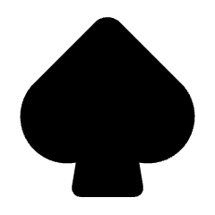 Card Face Spades Fill Icon from Rounded Fill - Streamline Material Set