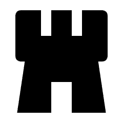 Chess Castle Fill Icon from Outlined Fill - Streamline Material Set