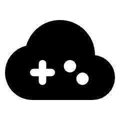 Cloud Gaming Fill Icon from Rounded Fill - Streamline Material Set