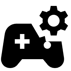 Controller Setting Gear Fill Icon from Outlined Fill - Streamline Material Set