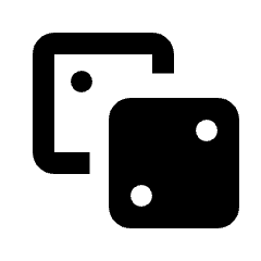 Dice Icon from Rounded Line - Streamline Material Set