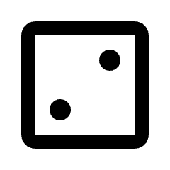 Dice 2 Icon from Rounded Line - Streamline Material Set